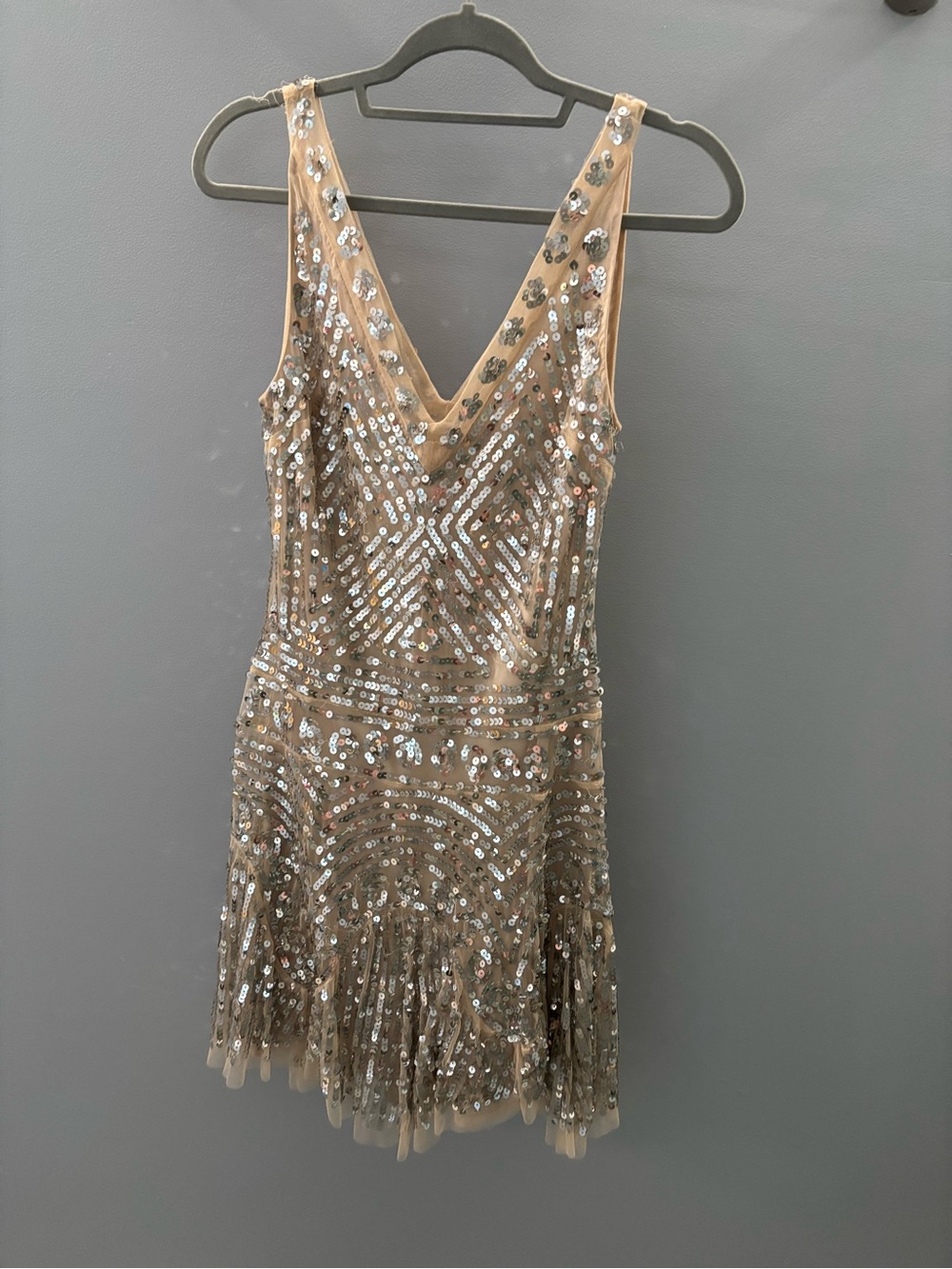 Free People Sequin V-Neck Sleeveless Cocktail Dress (“NWT” but slightly damaged) - Picture 1 of 7